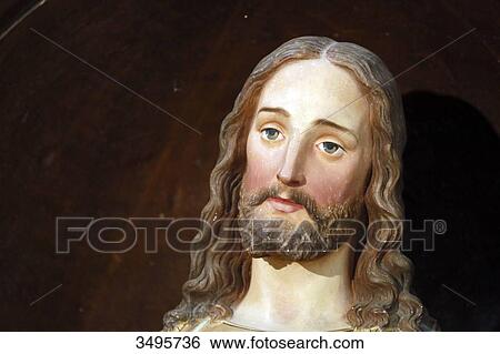 France, Seine et Marne. Provins, medieval city, Saint-Quiriace collegiate. Close up of the statue of Christ. View Large Photo Image Stock Photograph - France, Seine et Marne. Provins, medieval city, Saint-Quiriace collegiate. Close up of the statue of Christ.. Fotosearch