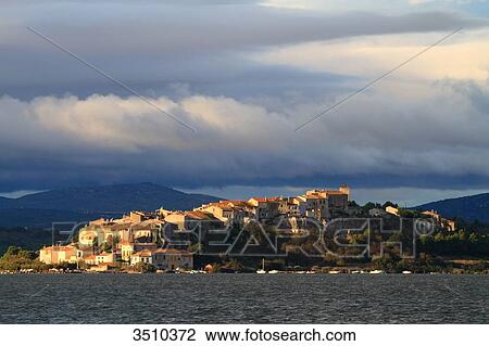 Stock Image - France, Southern France, Aude, Bages. Etang Bages-Sigean. Fotosearch