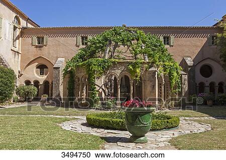 France, Southern France, Vileveyrac, Cistercian abbey of Holy Mary of Valmagne, cloister fountain View Large Photo Image Stock Image - France, Southern France, Vileveyrac, Cistercian abbey of Holy Mary of Valmagne, cloister fountain. Fotosearch