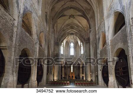 France, Southern France, Vileveyrac, Cistercian abbey of Holy Mary of Valmagne, 13th century, gothic style, nave turned into a wine storehouse after the Revolution View Large Photo Image Stock Image - France, Southern France, Vileveyrac, Cistercian abbey of Holy Mary of Valmagne, 13th century, gothic style, nave turned into a wine storehouse after the Revolution. Fotosearch