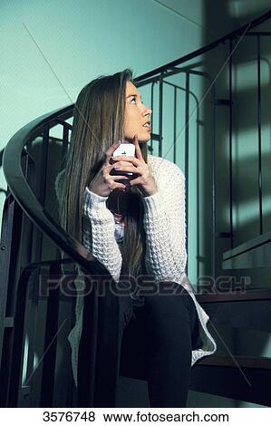 Stock Photo - France, teenager at home. Fotosearch