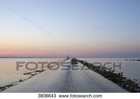 France, Vendee, Passage du Gois, passable road at low tide. View Large Photo Image Stock Image - France, Vendee, Passage du Gois, passable road at low tide.. Fotosearch