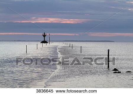 France, Vendee, Passage du Gois, passable road at low tide. View Large Photo Image Stock Photography - France, Vendee, Passage du Gois, passable road at low tide.. Fotosearch