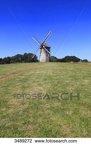 France, Watten, windmill. View Large Photo Image Stock Image - France, Watten, windmill.. Fotosearch
