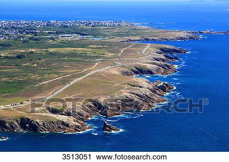 France, Western France, aerial view of Quiberon peninsula. Wild coast. View Large Photo Image Stock Image - France, Western France, aerial view of Quiberon peninsula. Wild coast.. Fotosearch