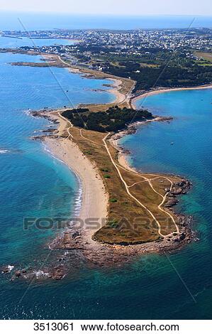 France, Western France, aerial view of Quiberon peninsula. Pointe Conguel. View Large Photo Image Stock Image - France, Western France, aerial view of Quiberon peninsula. Pointe Conguel.. Fotosearch