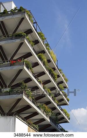 France, Western France, Nantes, Nantes island, Place des Erables, balconies of a housing building View Large Photo Image Picture - France, Western France, Nantes, Nantes island, Place des Erables, balconies of a housing building. Fotosearch