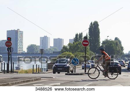 France, Western France, Nantes, Nantes island, cyclist View Large Photo Image Stock Photograph - France, Western France, Nantes, Nantes island, cyclist. Fotosearch