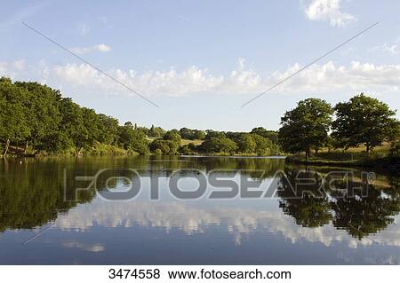 Stock Photo - France, Western France, Pornic, Val Saint Martin's pond. Fotosearch