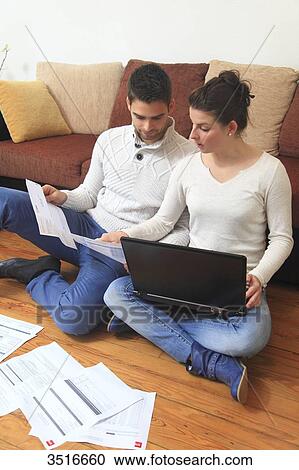France, young couple at home View Large Photo Image Stock Image - France, young couple at home. Fotosearch