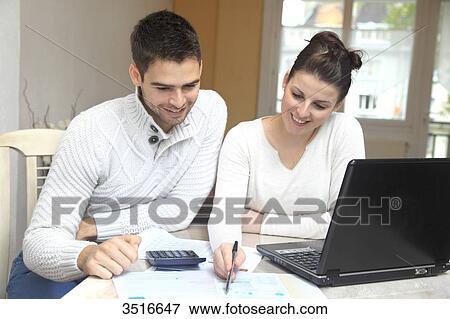 France, young couple at home View Large Photo Image Stock Photo - France, young couple at home. Fotosearch