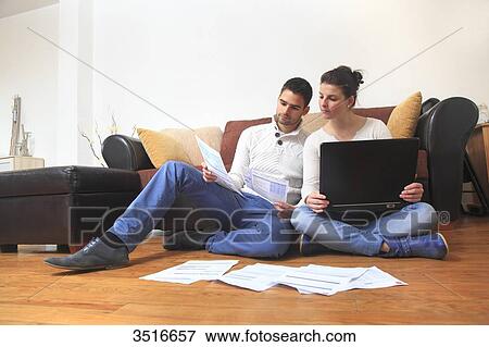 France, young couple at home View Large Photo Image Stock Photo - France, young couple at home. Fotosearch