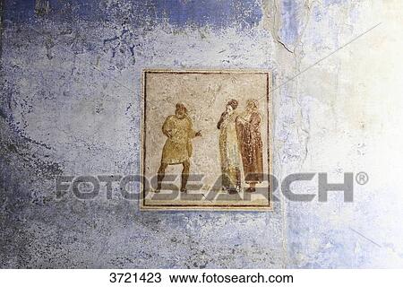 Fresco of a house in Pompeii, Campania, Italy View Large Photo Image Stock Image - Fresco of a house in Pompeii, Campania, Italy. Fotosearch