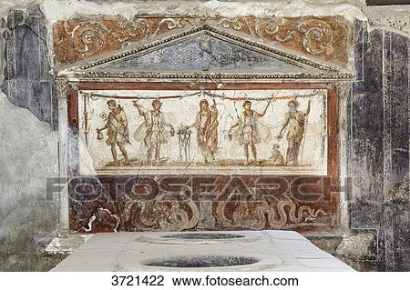 Fresco of Thermopolium Vetutius Placidus in Pompeii, Campania, Italy View Large Photo Image Stock Image - Fresco of Thermopolium Vetutius Placidus in Pompeii, Campania, Italy. Fotosearch