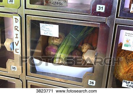Fruits and vegetables vending machine View Large Photo Image Stock Image - Fruits and vegetables vending machine. Fotosearch