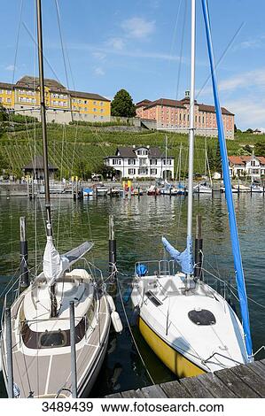 Germany, Baden-Wurttemberg, Medieval town of Meersburg on Lake Constance View Large Photo Image Stock Photo - Germany, Baden-Wurttemberg, Medieval town of Meersburg on Lake Constance. Fotosearch