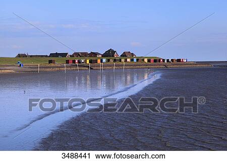 Germany, Dagebll. Schleswig-Holstein. Beach huts. View Large Photo Image Stock Image - Germany, Dagebll. Schleswig-Holstein. Beach huts.. Fotosearch
