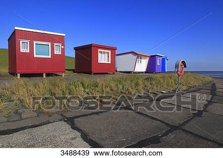 Germany, Dagebll. Schleswig-Holstein. Beach huts. View Large Photo Image Stock Photo - Germany, Dagebll. Schleswig-Holstein. Beach huts.. Fotosearch