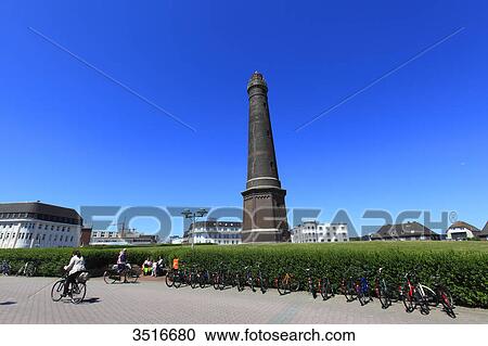 Germany, Lower Saxony. Borkum Island. New lighthouse. View Large Photo Image Stock Image - Germany, Lower Saxony. Borkum Island. New lighthouse.. Fotosearch