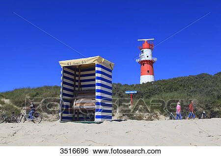Germany, Lower Saxony. Borkum Island. Beach. The small lighthouse. View Large Photo Image Stock Photograph - Germany, Lower Saxony. Borkum Island. Beach. The small lighthouse.. Fotosearch