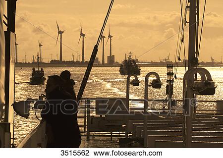 Germany. Lower Saxony. Emden. The Ems. Ferry to Borkum island. View Large Photo Image Stock Image - Germany. Lower Saxony. Emden. The Ems. Ferry to Borkum island.. Fotosearch