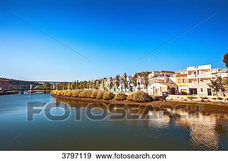 Stock Photo - Gilao edge of the river, Tavira, Algarve region, Portugal. Fotosearch