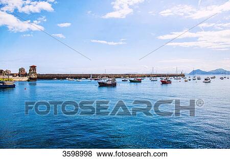 Harbor, Castro Urdiales, Spain View Large Photo Image Stock Photo - Harbor, Castro Urdiales, Spain. Fotosearch