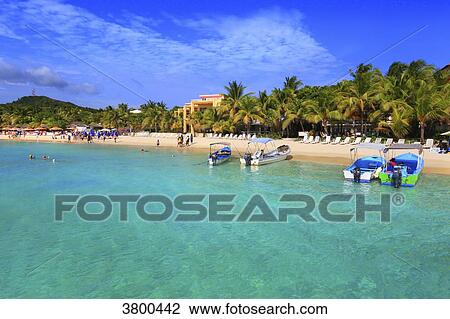 Stock Image - Honduras, Islas de la Bahia, Roatan Island. West Bay. Mahogany Bay. Fotosearch