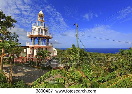 Honduras, Islas de la Bahia, Roatan Island. Mirador El faro View Large Photo Image Stock Photo - Honduras, Islas de la Bahia, Roatan Island. Mirador El faro. Fotosearch