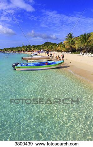 Honduras, Islas de la Bahia, Roatan Island. West Bay. Mahogany Bay View Large Photo Image Stock Photo - Honduras, Islas de la Bahia, Roatan Island. West Bay. Mahogany Bay. Fotosearch