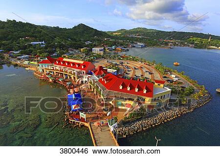Honduras, Islas de la Bahia, Roatan Island. Coxen Hole View Large Photo Image Stock Photograph - Honduras, Islas de la Bahia, Roatan Island. Coxen Hole. Fotosearch