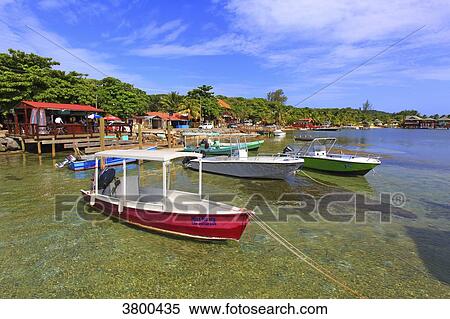 Honduras, Islas de la Bahia, Roatan Island. West End. View Large Photo Image Stock Photography - Honduras, Islas de la Bahia, Roatan Island. West End.. Fotosearch