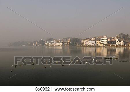 Stock Image - India, Madhya Pradesh, Bhopal, Upper lake. Fotosearch