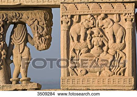 India, Madhya Pradesh, Sanchi, Rear view of the northern gateway; Stupa N1; Sanchi View Large Photo Image Picture - India, Madhya Pradesh, Sanchi, Rear view of the northern gateway; Stupa N1; Sanchi. Fotosearch