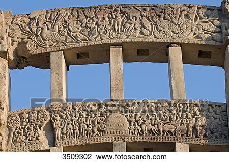 India, Madhya Pradesh, Sanchi, Stupa of Ramagrama; Detail; South gateway; Stupa N1 View Large Photo Image Stock Image - India, Madhya Pradesh, Sanchi, Stupa of Ramagrama; Detail; South gateway; Stupa N1. Fotosearch