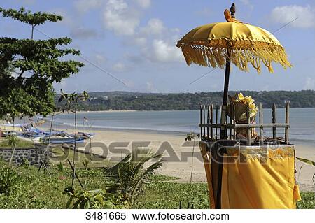 Indonesia, Bali, Denpasar, small temple on Jimbaran beach View Large Photo Image Stock Photography - Indonesia, Bali, Denpasar, small temple on Jimbaran beach. Fotosearch