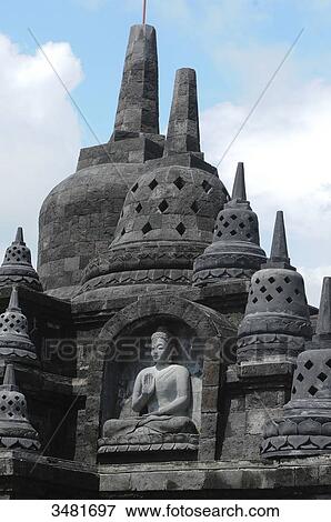 Stock Photo - Indonesia, Bali, Lovina, the temple of Brahama Vihara Arama is the largest Buddhist temple in Bali. It is also called the Buddhist temple of Banjar. Fotosearch