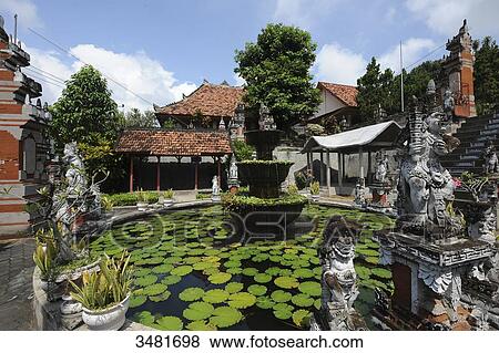 Stock Photo - Indonesia, Bali, Lovina, the temple of Brahama Vihara Arama is the largest Buddhist temple in Bali. It is also called the Buddhist temple of Banjar. Fotosearch