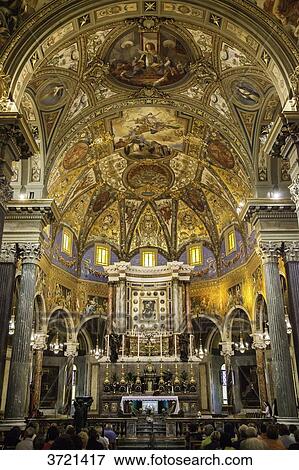 Inside the Sanctuary of Our Lady of the Rosary, Pompeii, Campania, Italy View Large Photo Image Stock Photo - Inside the Sanctuary of Our Lady of the Rosary, Pompeii, Campania, Italy. Fotosearch