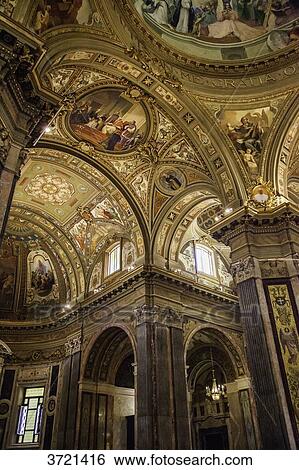 Stock Photograph - Inside the Sanctuary of Our Lady of the Rosary, Pompeii, Campania, Italy. Fotosearch