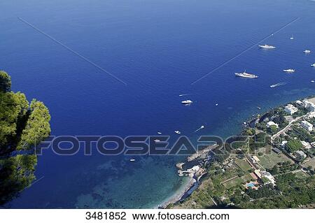 Italy, Amalfi Coast, Capri, Anacapri, Panoramic sight on the see from the viewpoint of the San Michele Villa garden. View Large Photo Image Stock Image - Italy, Amalfi Coast, Capri, Anacapri, Panoramic sight on the see from the viewpoint of the San Michele Villa garden.. Fotosearch
