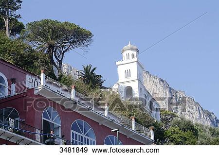 Italy, Amalfi Coast, Capri, Marina Grande, San Stefano Church. View Large Photo Image Stock Photo - Italy, Amalfi Coast, Capri, Marina Grande, San Stefano Church.. Fotosearch