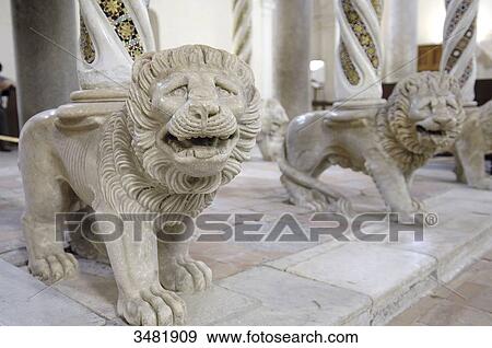 Italy, Camapnia, Amalfi Coast, Ravello, Duomo (cathedral) the pulpit is decorated with fantastic animals and covered with mosaics View Large Photo Image Stock Photo - Italy, Camapnia, Amalfi Coast, Ravello, Duomo (cathedral) the pulpit is decorated with fantastic animals and covered with mosaics. Fotosearch