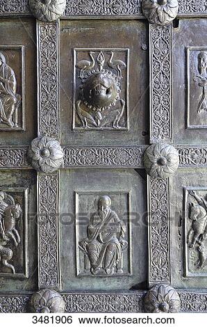 Italy, Campania, Amalfi Coast, Ravello, Cathedral, the bronze door of the central portal View Large Photo Image Stock Photograph - Italy, Campania, Amalfi Coast, Ravello, Cathedral, the bronze door of the central portal. Fotosearch