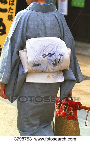 Stock Image - Japan, Tokyo. Kimono. Fotosearch