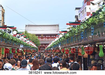 Japan, Tokyo. Senso-ji temple View Large Photo Image Stock Image - Japan, Tokyo. Senso-ji temple. Fotosearch