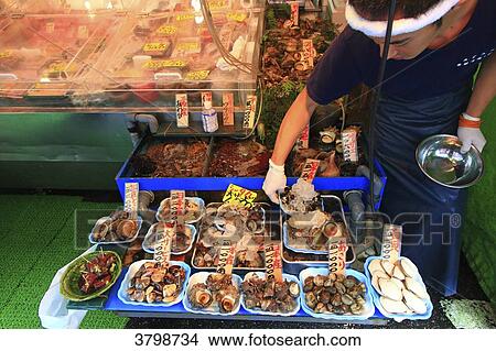Japan, Tokyo. Tsukiji fich market View Large Photo Image Picture - Japan, Tokyo. Tsukiji fich market. Fotosearch