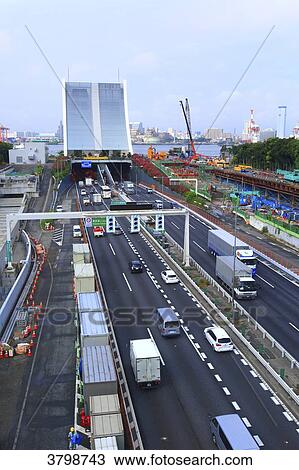 Japan, Tokyo. Tunnel and road View Large Photo Image Stock Image - Japan, Tokyo. Tunnel and road. Fotosearch