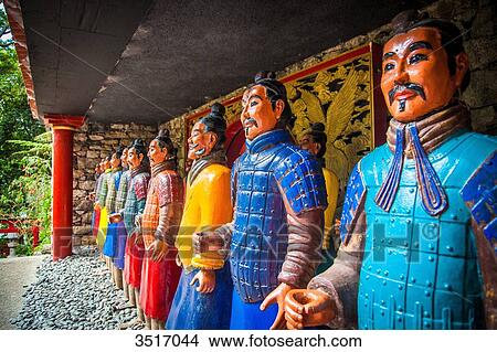 Madeira Island, Monte Palace Tropical Gardens, statues of Japanese terracotta soldiers View Large Photo Image Picture - Madeira Island, Monte Palace Tropical Gardens, statues of Japanese terracotta soldiers. Fotosearch