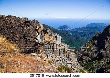 Madeira Island, Pico do Arieiro, rock View Large Photo Image Stock Photo - Madeira Island, Pico do Arieiro, rock. Fotosearch